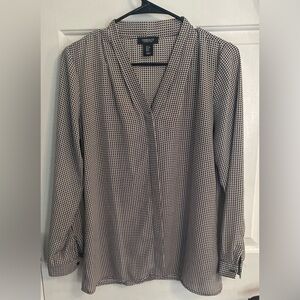 Jones New York Black and White Blouse